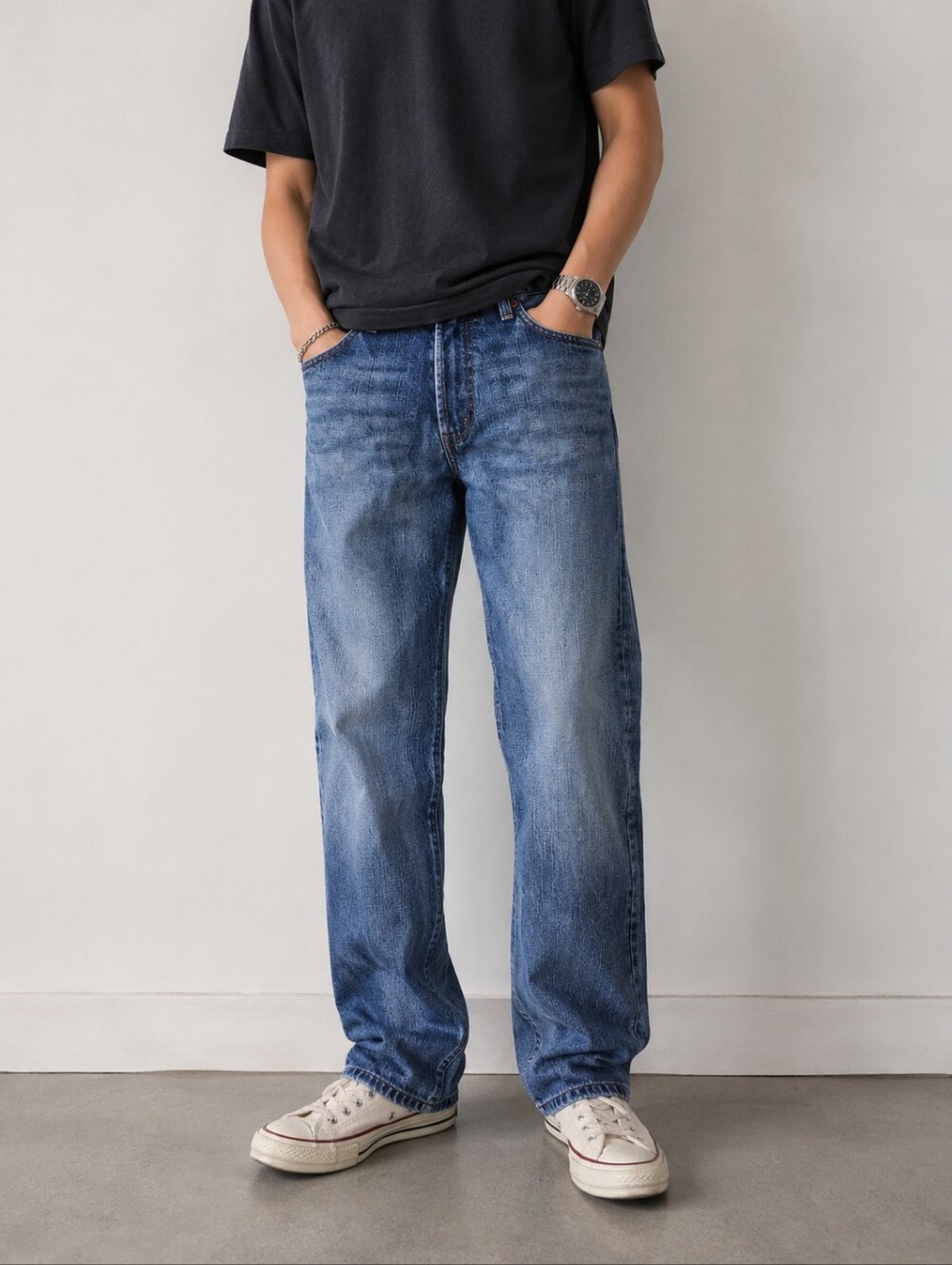 Levi's 505 Regular Fit Jeans Men's W30 L32 Medium Wash Straight Leg Denim - Picture 2 of 15